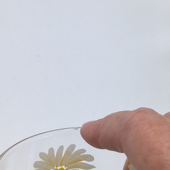 Rare Vintage Footed Libbey Daisy Glasses - Picture 4 of 8